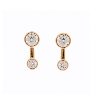Pendientes de plata chapada con piedras