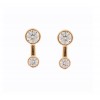Pendientes de plata chapada con piedras