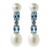 Pendientes perla y topacios