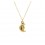 Colgante con cadena de oro amarillo (18K)