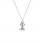 Colgante con cadena de oro blanco (18K)