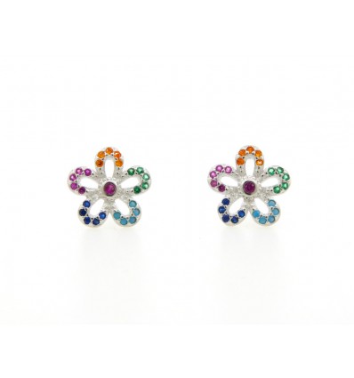 Pendientes de plata con piedras