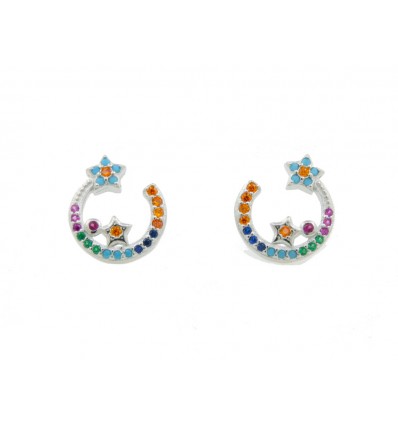 Pendientes de plata con piedras