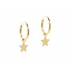 Pendientes de aro con estrella