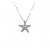 Colgante oro blanco (18K) con diamante