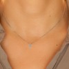 Colgante oro blanco (18K) con diamante