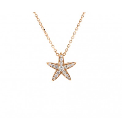 Colgante oro blanco (18K) con diamante
