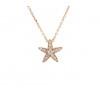 Colgante oro blanco (18K) con diamante