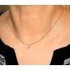 Colgante oro blanco (18K) con diamante