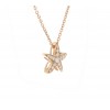 Colgante oro blanco (18K) con diamante