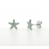 Pendientes estrella de mar oro blanco