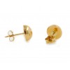 Pendientes oro media bola