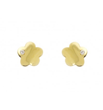 Pendientes de oro amarillo de 18K con circonitas