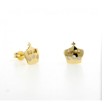 Pendientes de oro amarillo de 18K con circonitas