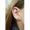 Pendientes de oro amarillo de 18K con circonitas