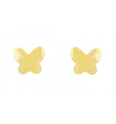 Pendientes de oro amarillo de 18K con circonitas