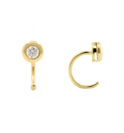 Pendientes de oro amarillo de 18K con circonitas