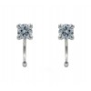 Pendientes de oro blanco de 18K con circonitas