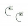Pendientes de oro blanco de 18K con circonitas