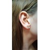 Pendientes de oro blanco de 18K con circonitas