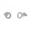 Pendientes de plata chapada con piedras