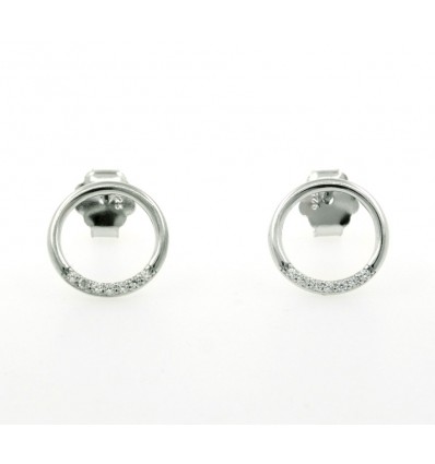 Pendientes de plata y circonitas
