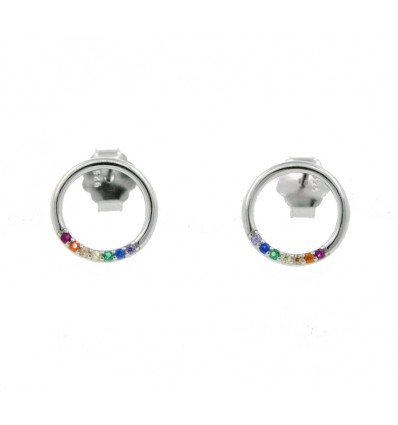 Pendientes de plata y circonitas