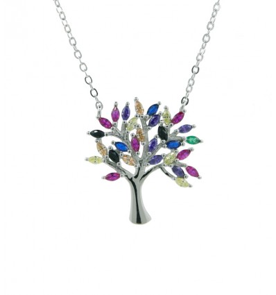 Cadena con colgantes de plata