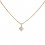 Colgante y cadena de oro amarillo (18K) con diamante