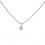 Colgante y cadena de oro blanco (18K) con diamante