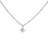 Colgante y cadena de oro blanco (18K) con diamante