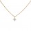 Colgante y cadena de oro amarillo (18K) con diamante