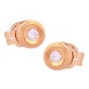 Pendientes de oro rosa (18K) con diamante