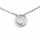 Colgante y cadena de oro blanco (18K) con diamante