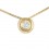 Colgante y cadena de oro amarillo (18K) con diamante