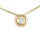 Colgante y cadena de oro amarillo (18K) con diamante