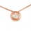 Colgante y cadena de oro rosa (18K) con diamante
