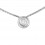 Colgante y cadena de oro blanco (18K) con diamante