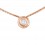 Colgante y cadena de oro rosa (18K) con diamante
