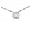 Colgante y cadena de oro blanco (18K) con diamante