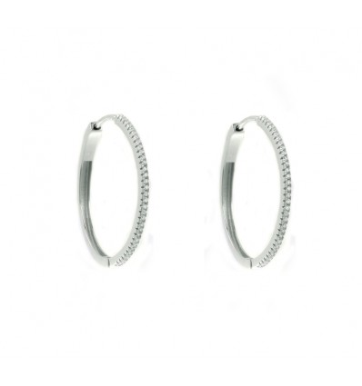 Aros de plata con circonitas