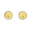 Pendientes de oro blanco y oro amarillo (18K) con circonita