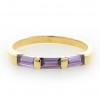 Anillo de oro de 18K color amatista