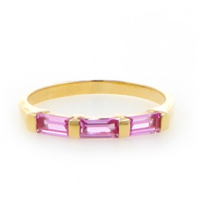 Anillo de oro de 18K color rosa de Francia