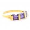 Anillo de oro de 18K y amatista