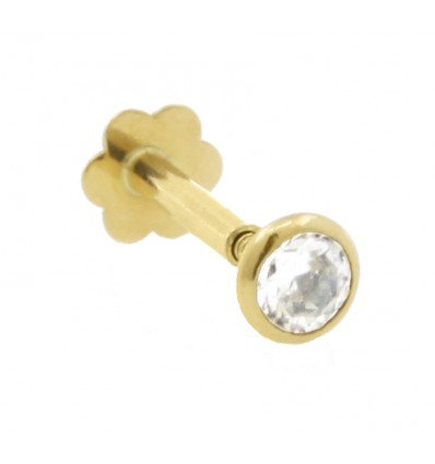 Piercing circonita de oro 18K