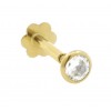 Piercing circonita de oro 18K