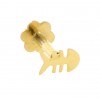 Piercing raspa pescado de oro 18K