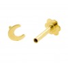 Piercing luna de oro para oreja