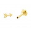Piercing flecha de oro para oreja